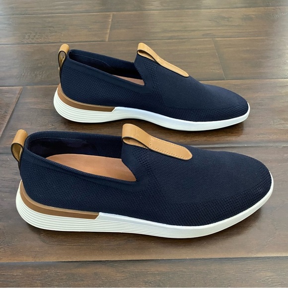 Wolf & Shepherd Mens SwiftKnit Navy Blue Loafers Padded Insole Size Fits 9 - Picture 2 of 7